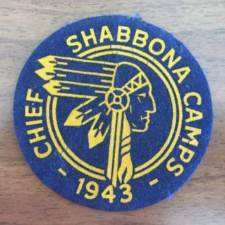 Chief Shabbona Camps 1943 Felt