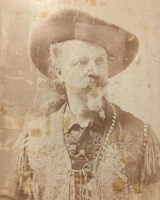 Antique W F Buffalo Bill Cody Cabinet Card CDV Stacy Brooklyn Circa 1890s 2