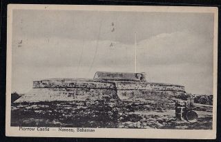 Vintage Antique Postcard Morrow Castle Nassau Bahamas 1936