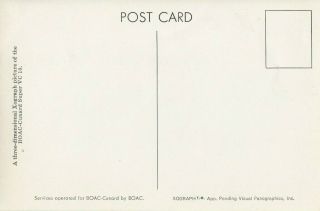 B.  O.  A.  C.  CUNARD VC - 10 Aircraft 3 - dimensional Xograph Advertising Postcard 2