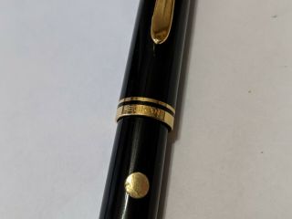 Vintage Pelikan West Germany Fountain Pen M Black W/ Gold Band & Dot 6