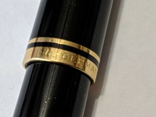 Vintage Pelikan West Germany Fountain Pen M Black W/ Gold Band & Dot 7