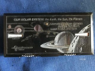 Vintage Rare Sterling Educator Pencil Case Box Our Solar System Space Age W/accs
