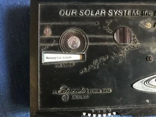 Vintage RARE Sterling Educator Pencil Case Box OUR SOLAR SYSTEM Space Age w/Accs 2