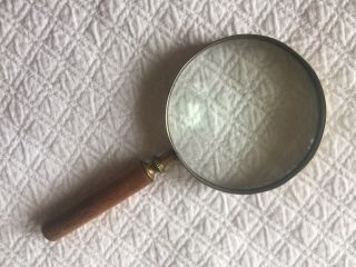 Woodard Clarke & Co Portland Oregon Antique Magnifying Glass Wooden Handle