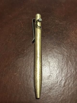 Tactile Turn Slider Pen Brass.  Custom Aftermarket Brushed Finish