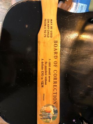 Rare Vintage Child Spanking Paddle Board Of Correction Signed Boy Girl