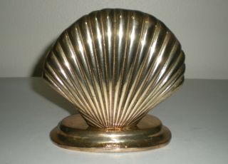 Vintage Stage Footlight Hollywood Regency Brass Clam Shell Bedside / Table Lamp