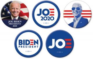 2020 Joe Biden Set Of Five Different Campaign Buttons