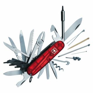 Ruby Red Victorinox Cybertool L 91mm 41 Swiss Army Cross Pocket Knife Folding
