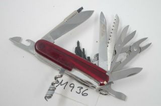 Ruby Red Victorinox Cybertool L 91mm 41 Swiss Army Cross Pocket Knife Folding 3