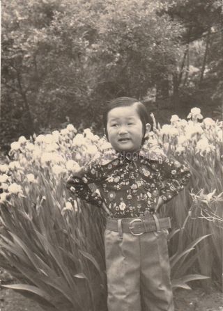 Little Kid Vintage Found Photo Bw Snapshot Boy 88 6 M