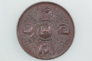 Hunting Dogs Medal By T Ottley In Bronze Very Fine