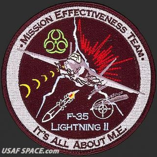 Usaf 461st Flight Test Sq - Mission Effectiveness Team - F - 35 Lightning Ii - Patch