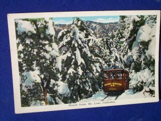 Vintage Snowy Mt.  Lowe Railway Pacific Electric Railway Pasadena Altadena