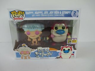 Funko Pop Ren And Stimpy 2 Pack Happy Happy Joy Joy 2500 Sdcc 2017