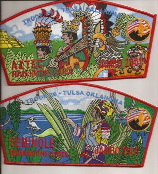 2001 National Jamboree Indian Nations Council,  Complete Set Back Patches