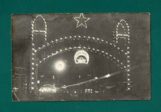 Parkersburg Wv,  Rppc Night Lights On Market St,  Auditorium Theater,  Uct Light