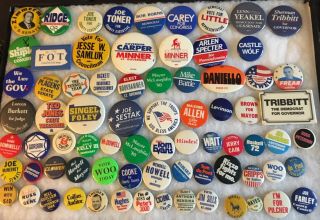 More Than 70 Local Political Pins - Mostly Delaware And Pa