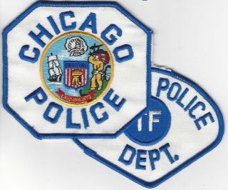 Chicago Police District Tf Commemorative Of Old And Current Patch Royal Border