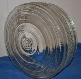 Vintage Large Dome Ceiling Light Cover Shade Clear Cut Glass Fixture 10 Inch