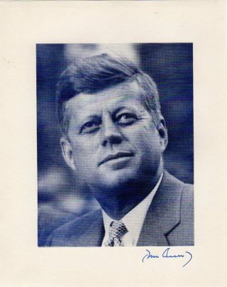 President John F Kennedy Vintage Portraits With Printed Signature