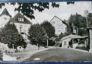 Rppc Karlsruhe - Durlach Hoehengaststaette Kaffee Burghof Germany Postcard Vintage