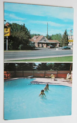 Vintage 1970s Chrome Post Card Best Western Wyo Motel Us 30 Laramie Wyoming