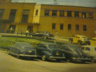 1950s RPPC post card Kansas City MO Air Terminal Admin Bldg 1950s Cars Woody 3