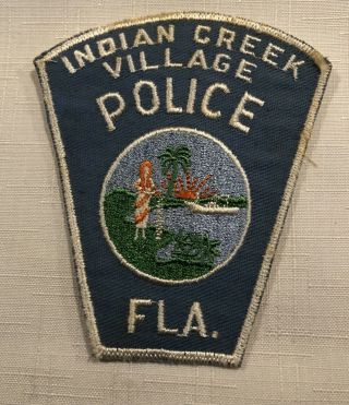 Police Patch,  Indian Creek Village Fla,  Rare