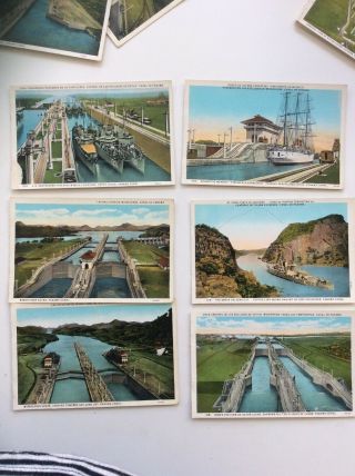 21 Vintage Postcards Of The Panama Canal. 3
