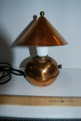Chase Copper Glow Antique 1930’s Art Deco Float Ball Lamp Ruth Gerth $14.  99
