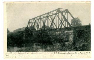 Accord Ny - O&w Railroad Bridge Over Rondout River - Postcard Nr Kerhonkson