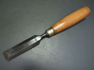 Bevel Edged Chisel 1 " Vintage Old Tool Boxwood Handle By W Marples & Sons