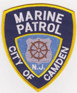 Nj Police Patch - Camden City Police - Marine Patrol - Defunct