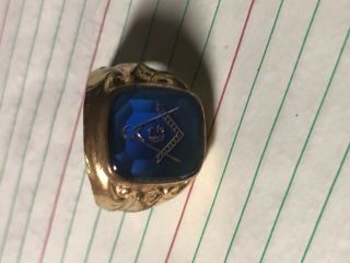 1/10 10k Gold Filled Blue Lodge Mason Masonic Fraternal Men 