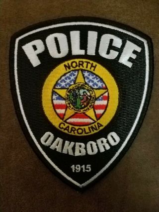 Oakboro Nc Police / Sheriff Patch North Carolina