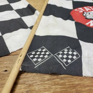 Antique Vintage SET OF TWO Checkered Flag Racing State Fair Milwaukee Banner 2