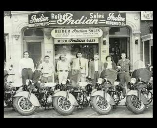 Indian Motorcycle Dealership Photo Bike Shop Washington Dc 1953
