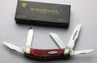 Winchester 5 - Bladed Sowbelly Knife - Red Bone - 5949 - Nib