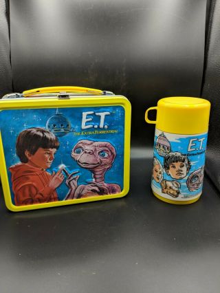 1982 E.  T.  The Extra - Terrestrial Lunchbox & Thermos - W Tags
