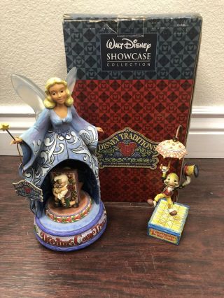 Pinocchio Jim Shore Disney Figure The Blue Fairy Jiminy Cricket Dreams Come True