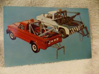Vintage Collectible Advertising Postcard Jeep Wreckers - Approved Jeep Equipment