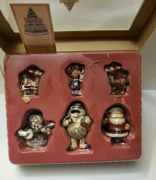 Jim Shore Rudolph The Red Nose Reindeer Traditions 4009805 (6) Ornament Set