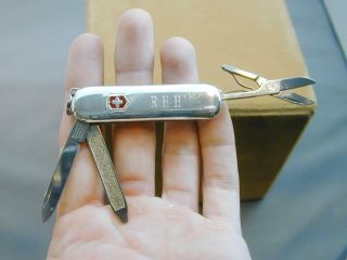 Victorinox Swiss Army Classic Multi - Tool Sterling Silver Pocket Knife 4