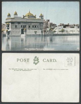 India Old Colour Postcard Golden Temple Amritsar Amritsur Lake,  Darbar Sahib 24.