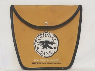Vintage Colonial Bank Deposit Bag Orleans,  Louisiana Cash Money