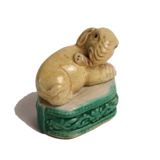 Chinese Miniature Ceramic Elephant Figurine