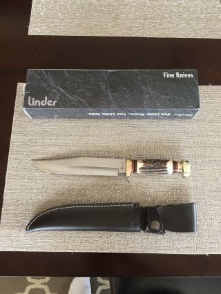 Linder Rehwappen C60 Heavy Bowie Stag Knife