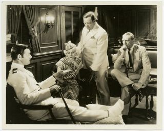 Clark Gable,  Jean Harlow,  Wallace Beery In China Seas 1935 Vintage Photograph